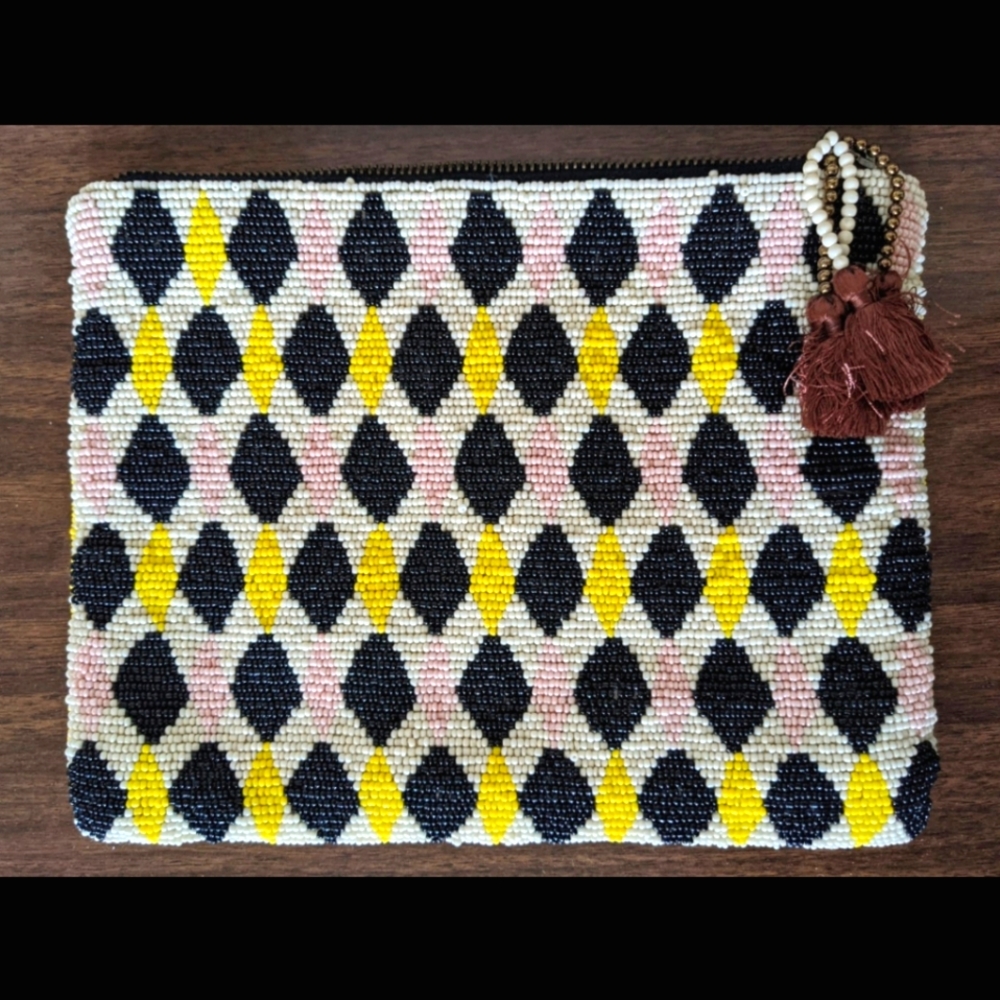 Jasper & Jeera Beaded Clutch Bag (Anthropologie)